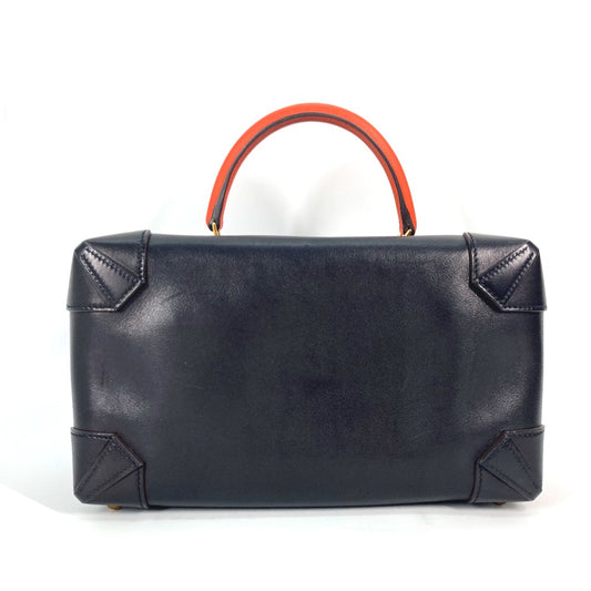 HERMES カバン バイカラー マキシボックス29 バニティバッグ ハンドバッグ エバーカラー レディース ダークネイビー系 - brandshop-reference