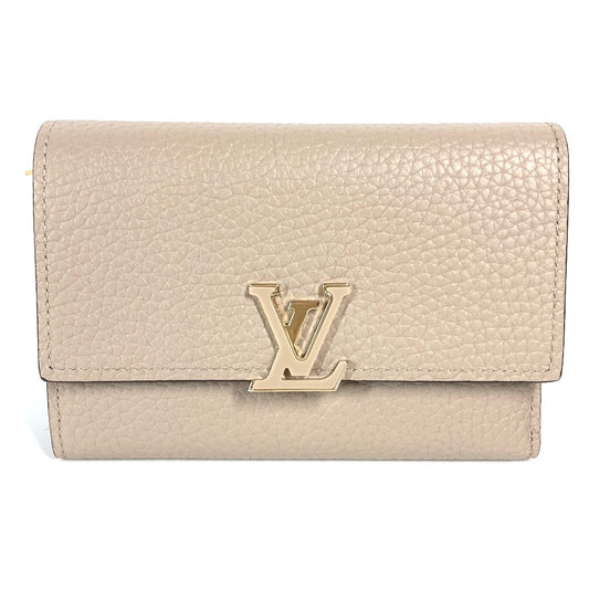 LOUIS VUITTON M62159 ポルトフォイユ・カプシーヌ コンパクト コンパクトウォレット 3つ折り財布 トリヨンレザー レディース ガレ ベージュ - brandshop-reference