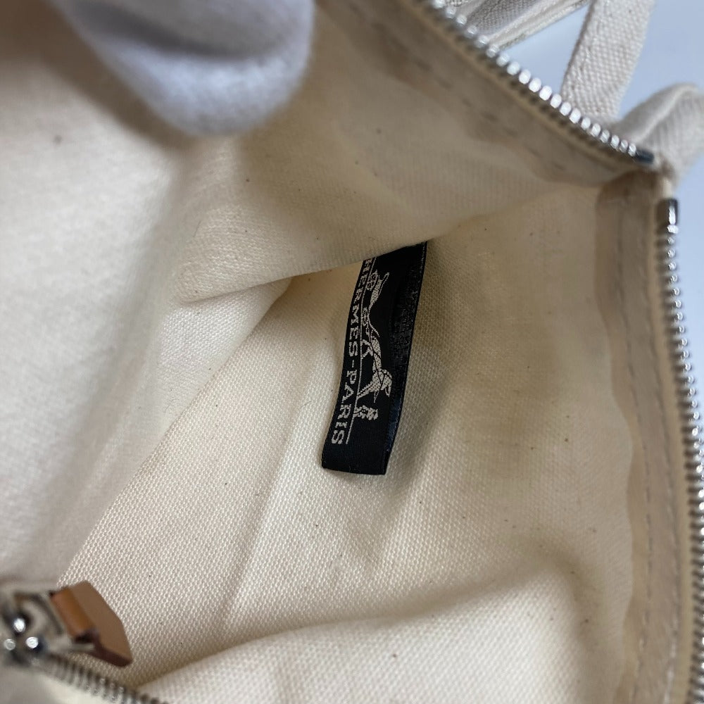 HERMES ポーチ付き パニエドプラージュ トートバッグ カバン ショルダーバッグ キャンバス レディース - brandshop-reference
