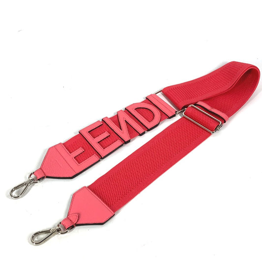 FENDI ストラップユー メッシュ ロゴ ショルダーストラップ レザー/キャンバス レディース - brandshop-reference