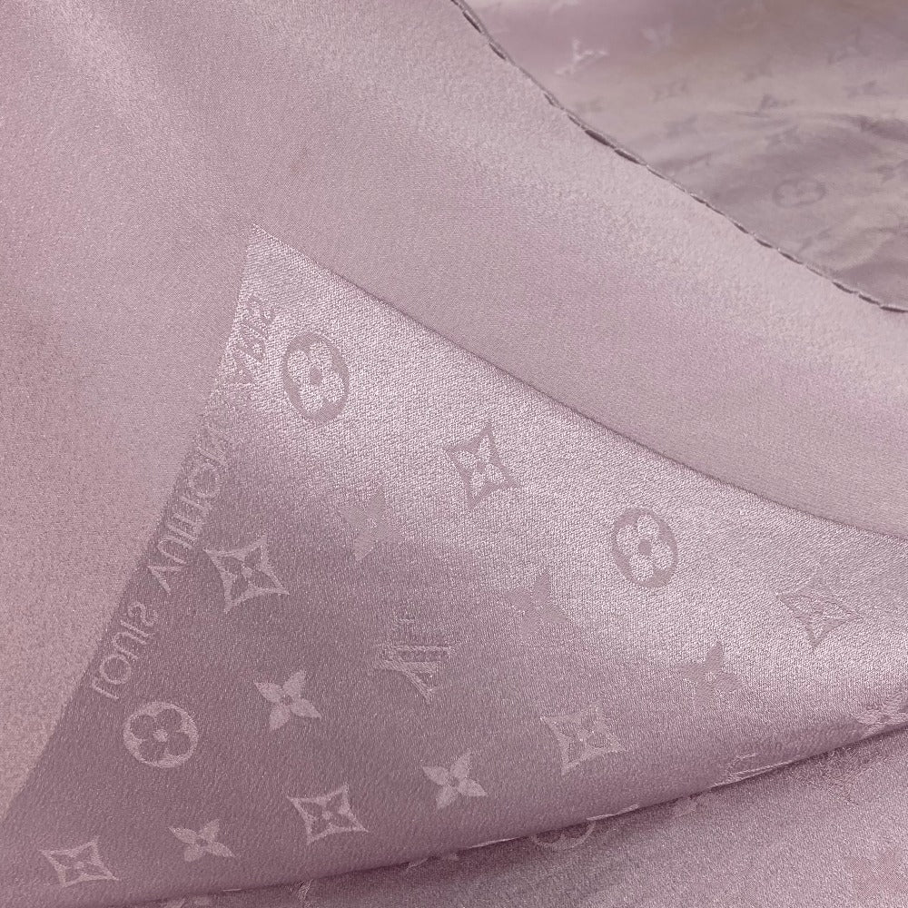 LOUIS VUITTON モノグラム ショール ストール スカーフ シルク レディース ライトパープル