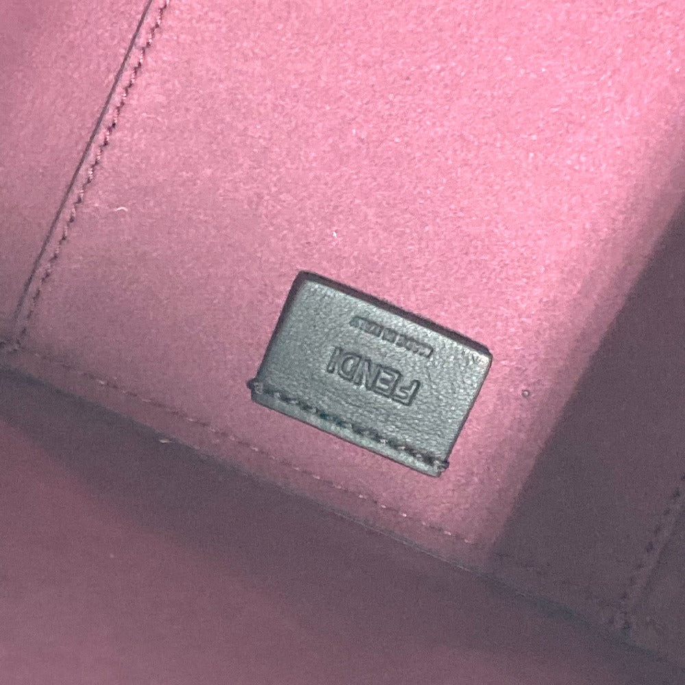 FENDI 8BS083 ORIGAMI MINI Small Shoulder Bag in Purple Leather