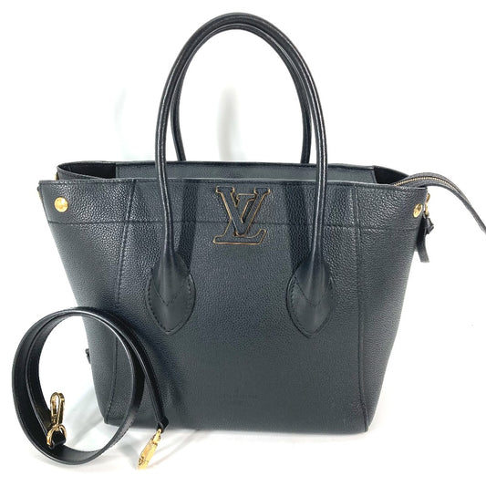 LOUIS VUITTON M54843 Freedom 2-Way Tote Bag, Shoulder Bag, Handbag, Taurillon Leather, Women's, Noir Black