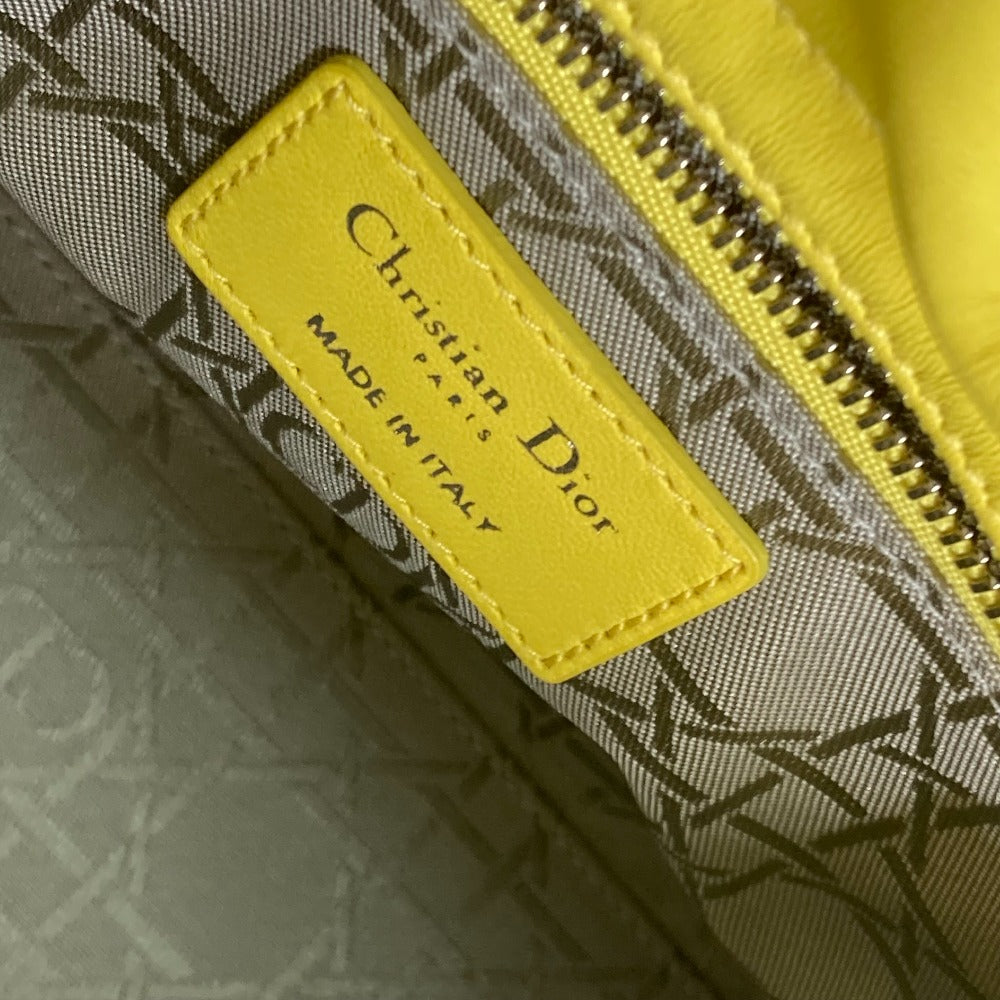 Dior M0532PCAL Lady Dior My ABCDior 2-Way Handbag Star Shoulder Bag Handbag Lambskin Women's Yellow
