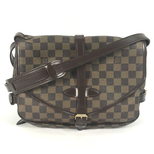LOUIS VUITTON N48081 Damier Saumur 30 Crossbody Shoulder Bag in Damier Canvas, Brown, Women's