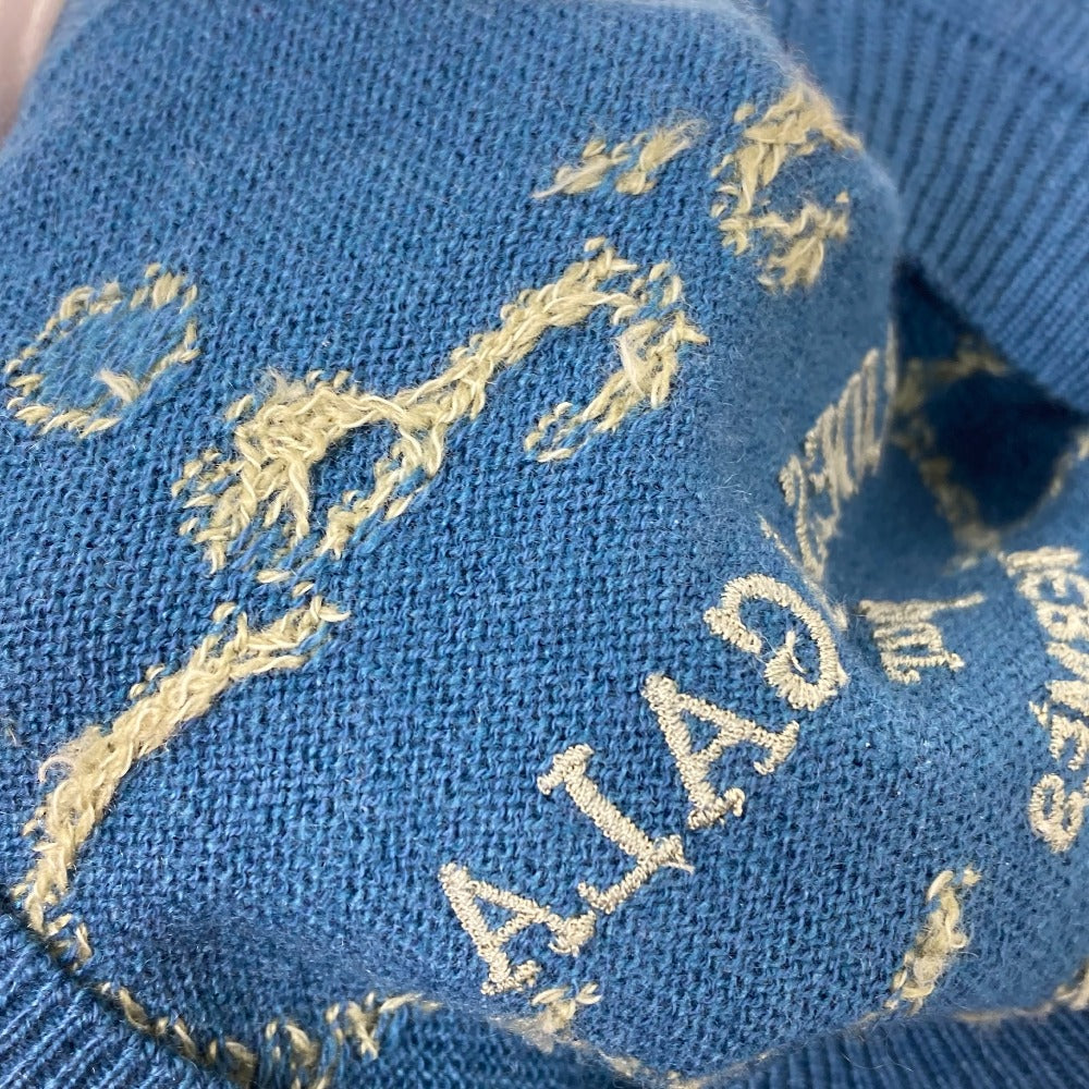 HERMES Short Sleeve Brid de Gala Sweater, Cashmere Knit, Women's, Blue