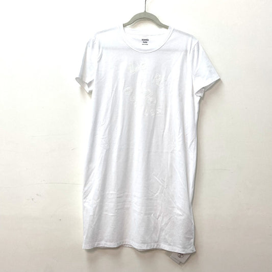 HERMES Apparel de Les Boucles Apparel T-shirt Dress, Cotton, Women's, White
