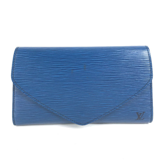 LOUIS VUITTON M52635 エピ アールデコ ポーチ カバン セカンドバッグ クラッチバッグ エピレザー レディース トレドブルー ブルー