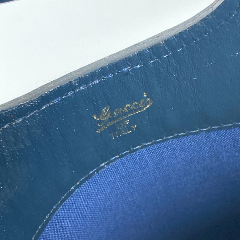GUCCI Old Gucci GG Plus Clutch Bag Handbag PVC/Leather Women's Navy