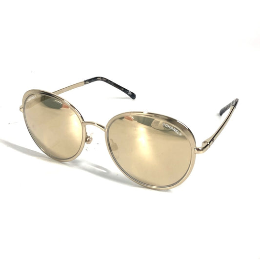 CHANEL 4206 ロゴ CC ココマーク ミラーレンズ 眼鏡 メガネ アイウェア サングラス メタル レディース - brandshop-reference