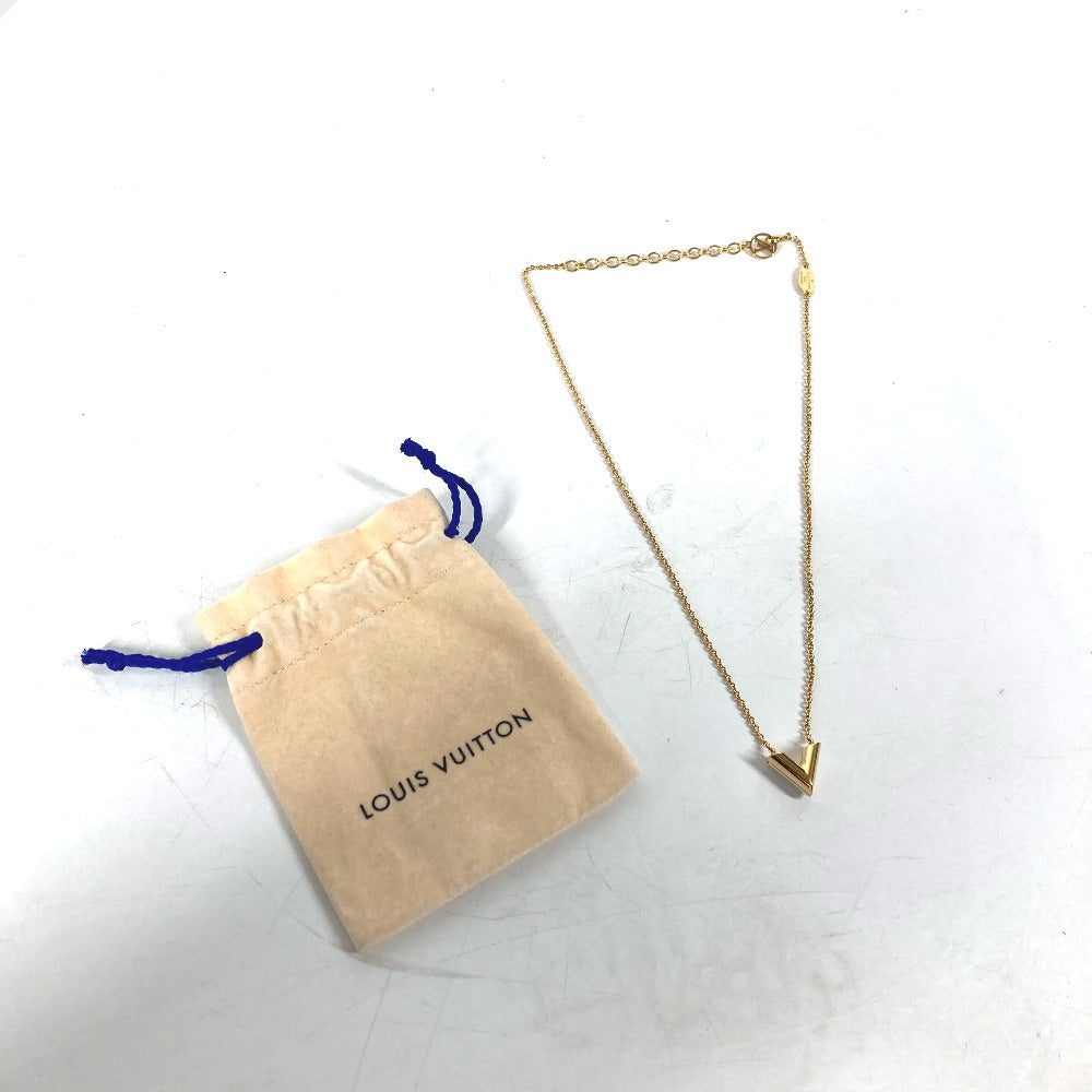 LOUIS VUITTON M69618 チェーン エッセンシャルV パール アクセサリー ネックレス メタル レディース ゴールド