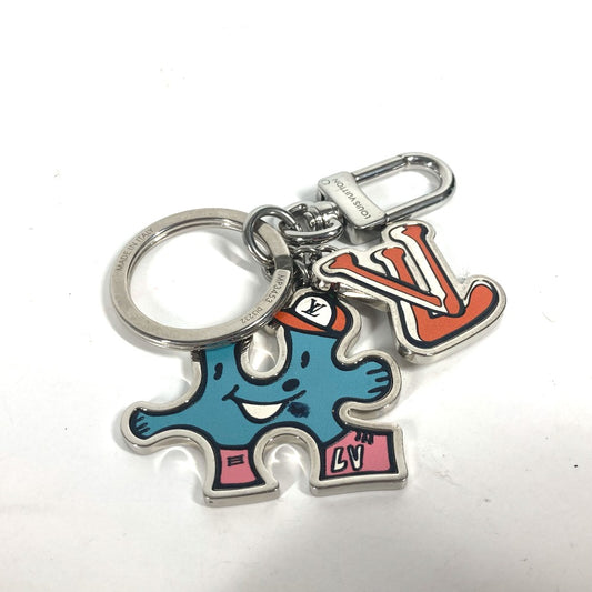 LOUIS VUITTON MP3453 ポルトクレ・LV パズル バッグチャーム キーホルダー メタル メンズ シルバー