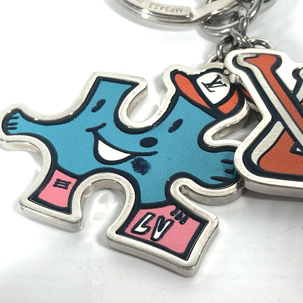 LOUIS VUITTON MP3453 ポルトクレ・LV パズル バッグチャーム キーホルダー メタル メンズ シルバー