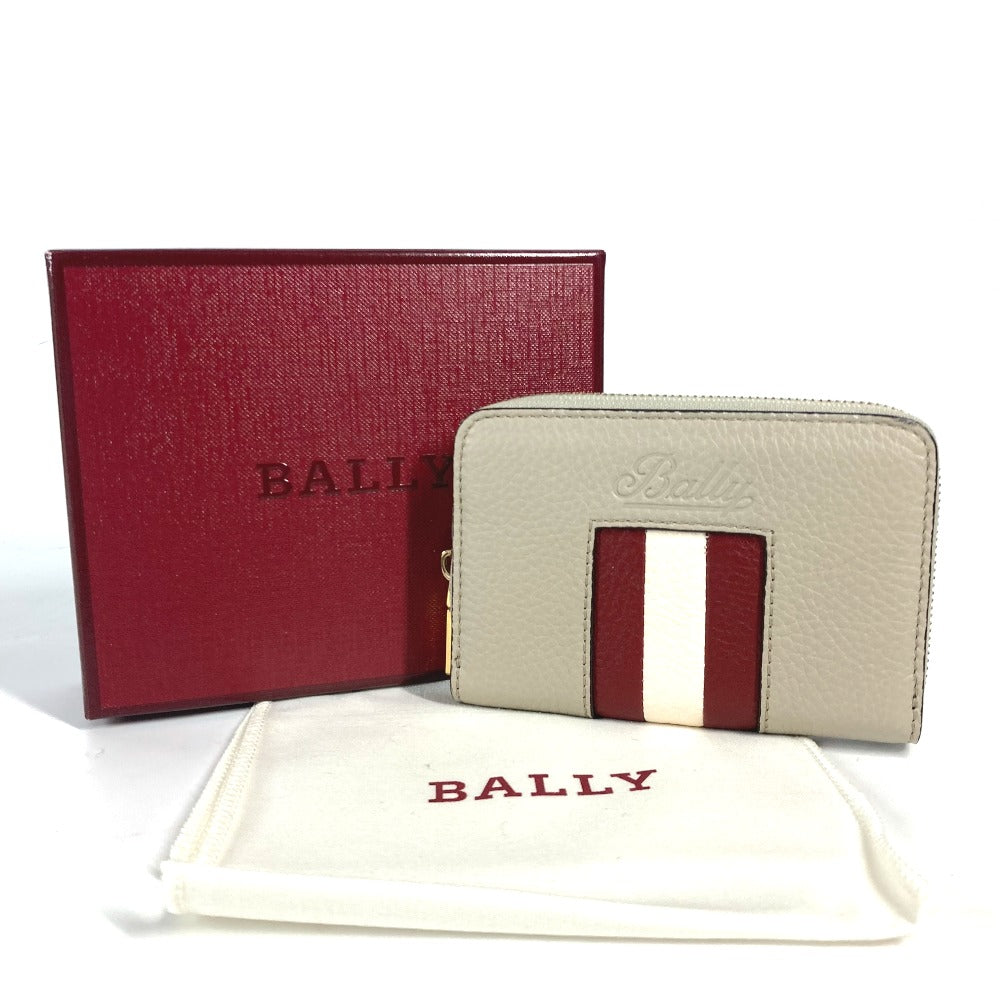 BALLY TORRIN.TSP ロゴ 財布 小銭入れ ラウンドファスナー コインケース レザー メンズ ベージュ - brandshop-reference