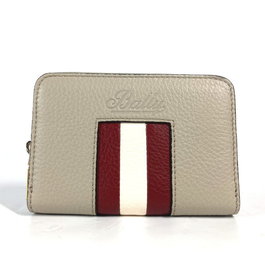 BALLY TORRIN.TSP ロゴ 財布 小銭入れ ラウンドファスナー コインケース レザー メンズ ベージュ - brandshop-reference