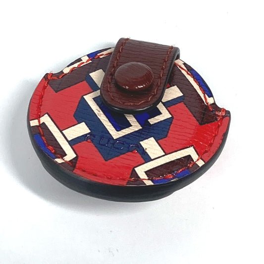 GUCCI AirTag holder, Apple AirTag charm, leather cover, unisex, red