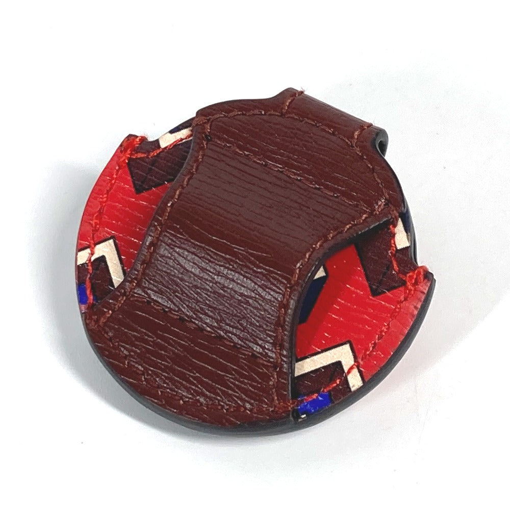 GUCCI AirTag holder, Apple AirTag charm, leather cover, unisex, red