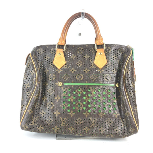 LOUIS VUITTON M95181 Monogram Perforated Speedy 30 Mini Boston Bag, Monogram Canvas, Women's, Vert Green