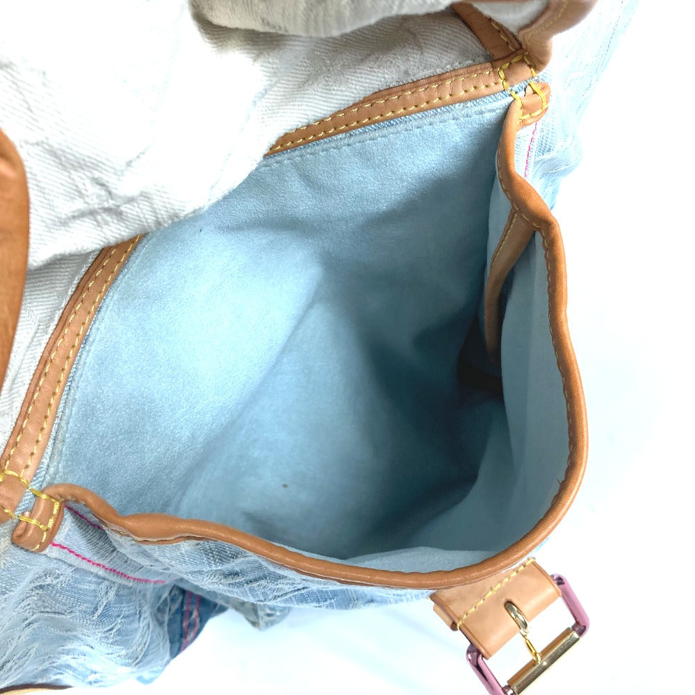 LOUIS VUITTON M93184 Monogram Denim Gradient Sunburst PM Tote Bag, Women's, Blue