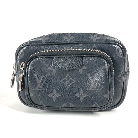 LOUIS VUITTON M30755 Monogram Eclipse Outdoor Pochette Bag, Crossbody Pochette Shoulder Bag, Monogram Eclipse Canvas, Women's, Black