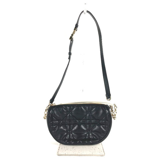 Dior M7200ONOA Cannage Vibe Hobo Bag, Small, 2-Way Bag, Handbag/Shoulder Bag, Leather, Women's, Black
