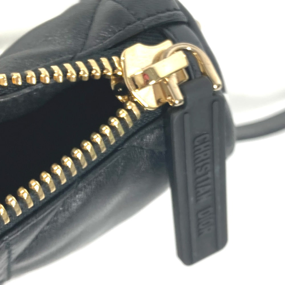 Dior M7200ONOA Cannage Vibe Hobo Bag, Small, 2-Way Bag, Handbag/Shoulder Bag, Leather, Women's, Black