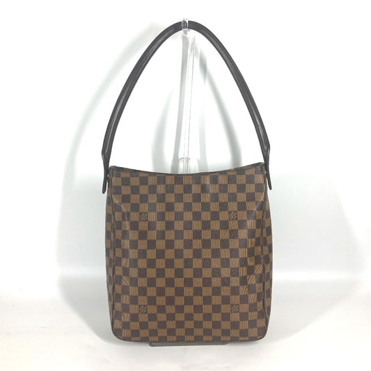 LOUIS VUITTON N51144 Damier Looping GM Shoulder Bag in Damier Canvas, Ebene Brown, Women's