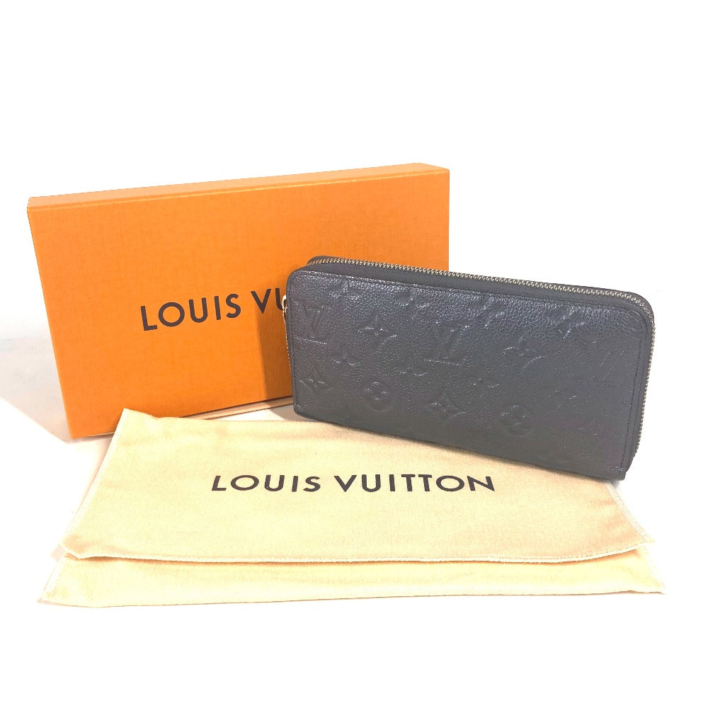 LOUIS VUITTON M80958 Monogram Empreinte Zippy Wallet, Round Zipper Long Wallet, Monogram Empreinte Leather, Women's, Blue