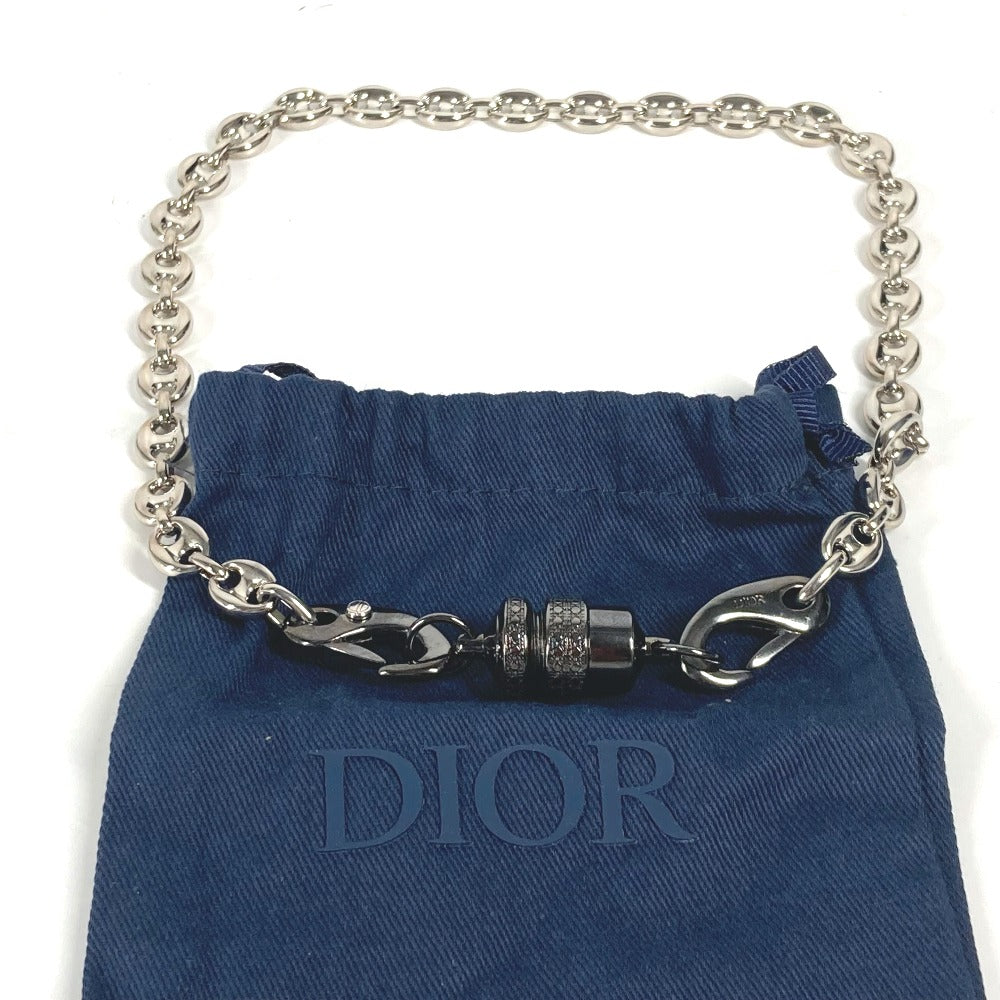 Dior N2062HOMMT チェーンネックレス アクセサリー シリンダー カナージュ ネックレス メタル メンズ シルバー系 - brandshop-reference