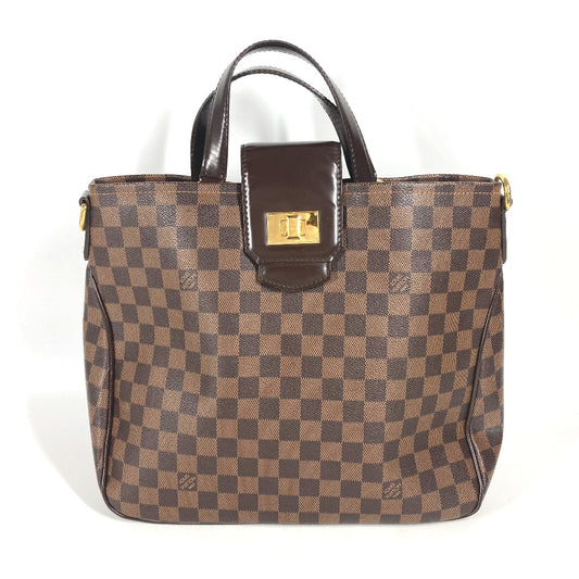 LOUIS VUITTON N41177 Damier Cabas Roseberry Handbag/Tote Bag in Damier Canvas, Women's, Ebene Brown