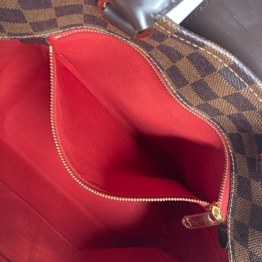 LOUIS VUITTON N41177 Damier Cabas Roseberry Handbag/Tote Bag in Damier Canvas, Women's, Ebene Brown