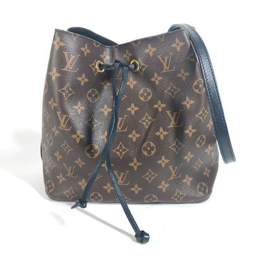 LOUIS VUITTON M44020 Monogram Neonoe Bags Crossbody 2WAY Bags Drawstring Bags Shoulder Bag MonogramCanvas Noir Black/Brown Used