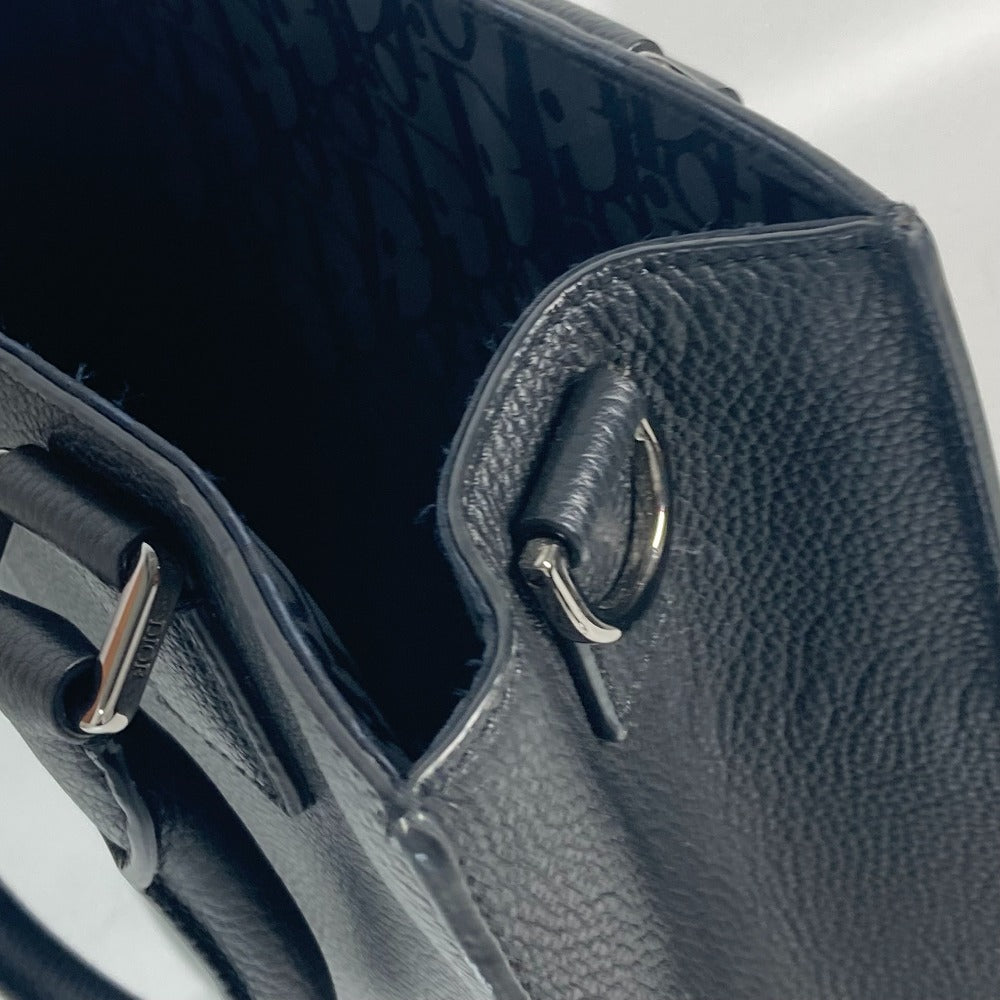 Dior トートバッグ 縦型 カバン サファリ safari ロゴ 肩掛け ショルダーバッグ ハンドバッグ レザー レディース ブラック - brandshop-reference