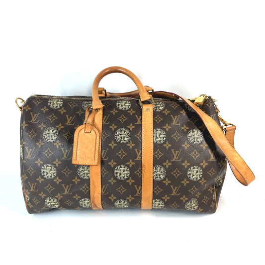 LOUIS VUITTON モノグラム クリストファーネメス コラボ キーポルバンドリエール45 カバン 旅行バッグ トラベルバッグ ボストンバッグ モノグラムキャンバス ユニセックス ブラウン