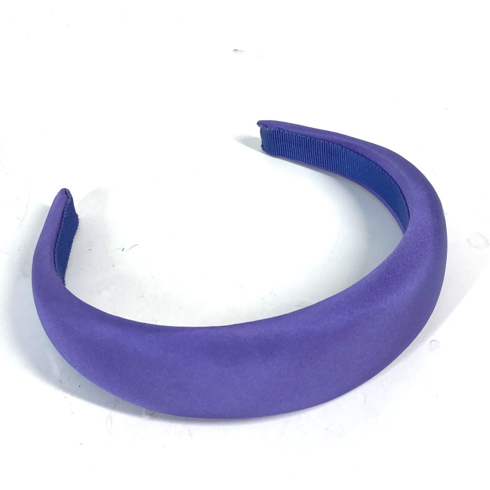 MIUMIU バイカラー ロゴ ヘアバンド ヘッドバンド ヘアアクセサリー カチューシャ キャンバス レディース パープル - brandshop-reference