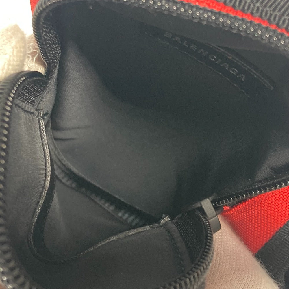 BALENCIAGA 6559472 エクスプローラー Explorer Arm Phone Holder ロゴ ブレスレット アームウォーマー フォンホルダー ポーチ ナイロン レディース レッド - brandshop-reference