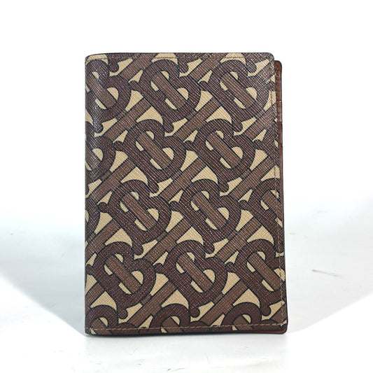 BURBERRY TBロゴ パスポートカバー パスポートケース PVC/レザー レディース ブラウン - brandshop-reference