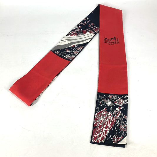 HERMES マキシツイリー ツィリー スカーフ シルク レディース レッド - brandshop-reference