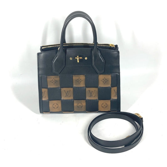 LOUIS VUITTON M53252 モノグラムリバース シティスティーマーPM 2WAYバッグ カバン 斜め掛け ハンドバッグ ショルダーバッグ レザー レディース ブラウン - brandshop-reference