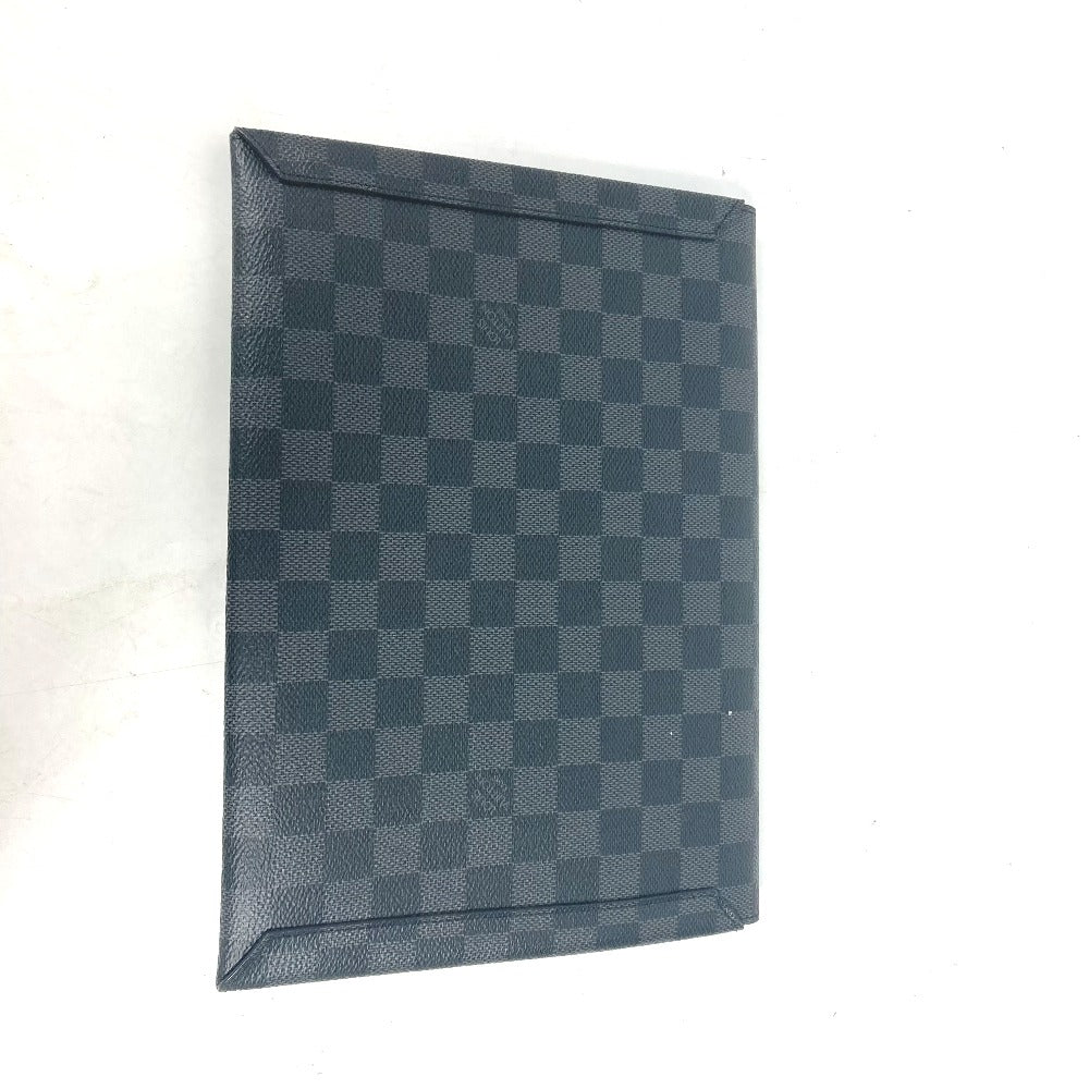 LOUIS VUITTON N60255 Damier Graphite Alpha Triple Pouch Set (3-Piece Set) - Long Wallet, Card Case, Clutch Bag, Damier Graphite Canvas, Men's, Black