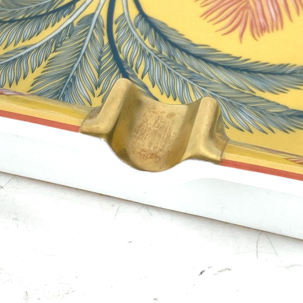 HERMES Index Palmarum Ashtray, Ceramic, Women's, Yellow