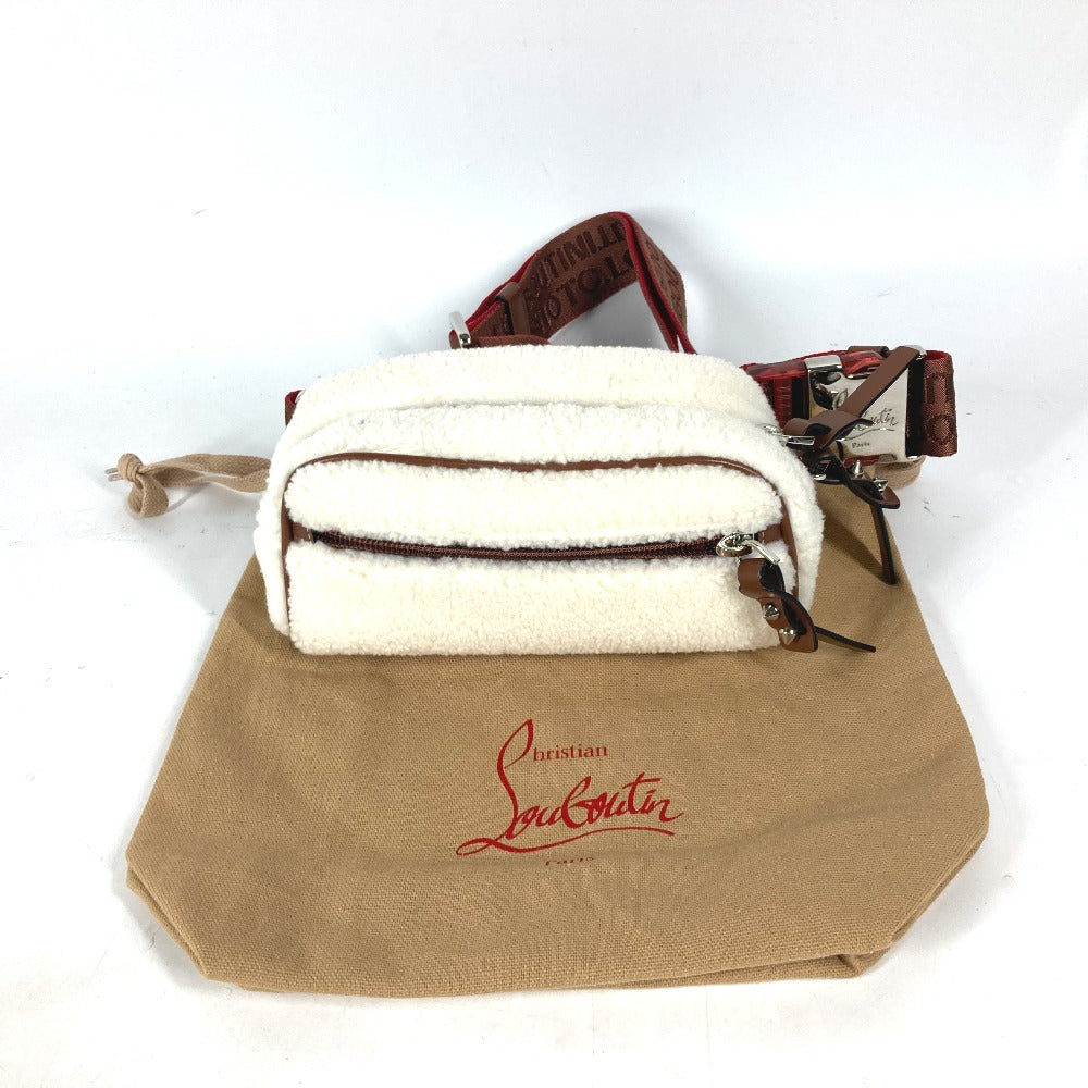 Christian Louboutin 3215176 ボア ファー ブラスター カバン ベルトバッグ クロス ボディバッグ ユニセックス ホワイト - brandshop-reference