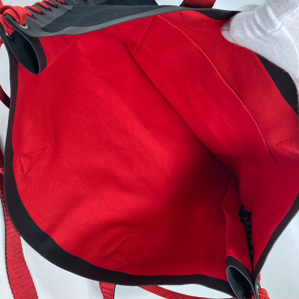 Christian Louboutin 3195149 カバン トートバッグ カバレース CABALACE シューレース 縦型 バイカラー ショルダーバッグ キャンバス レディース ブラック - brandshop-reference