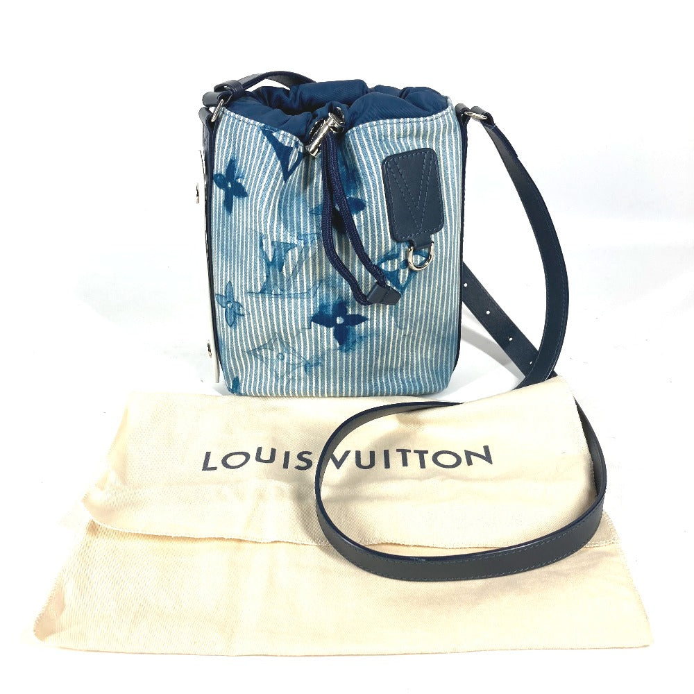 LOUIS VUITTON M57830 モノグラム ウォーターカラー サック マラン カバン ポーチ 斜め掛け ポシェット 巾着 ショルダーバッグ レザー/キャンバス ユニセックス ブルー - brandshop-reference