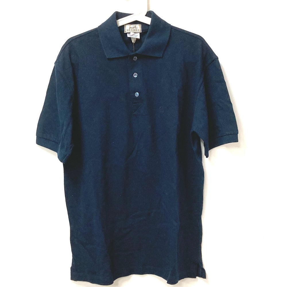 HERMES H Logo Apparel Short Sleeve Tops Polo Shirt Cotton Men's