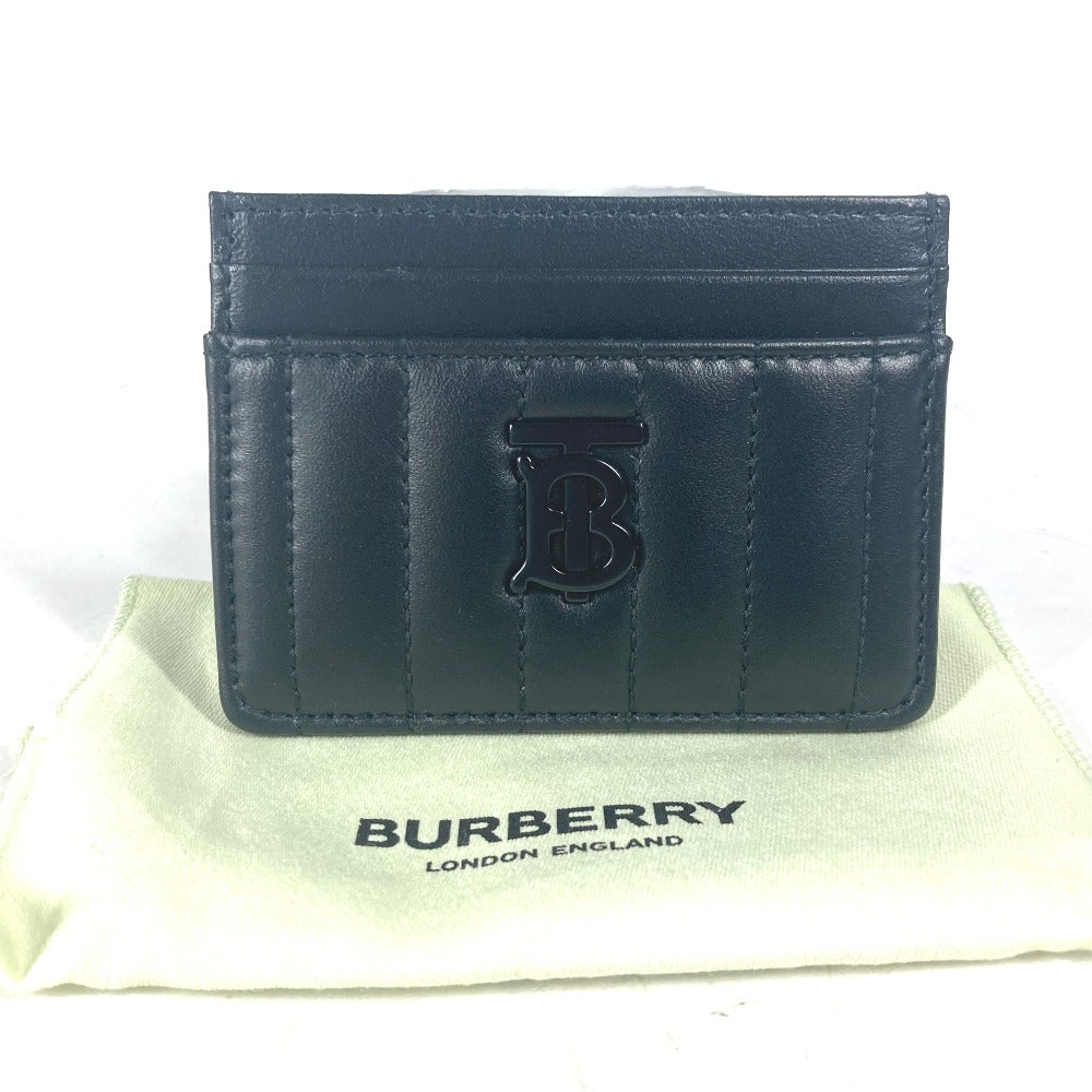 BURBERRY 8064827 TB ロゴ 名刺入れ パスケース カードケース レザー ユニセックス ブラック - brandshop-reference