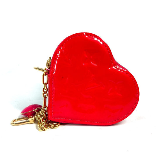 LOUIS VUITTON M93657 モノグラムヴェルニ ポルト モネ・クール 小銭入れ 財布 キーリング付き ハート コインケース モノグラムヴェルニキャンバス レディース ローズ・ポップ ピンク - brandshop-reference