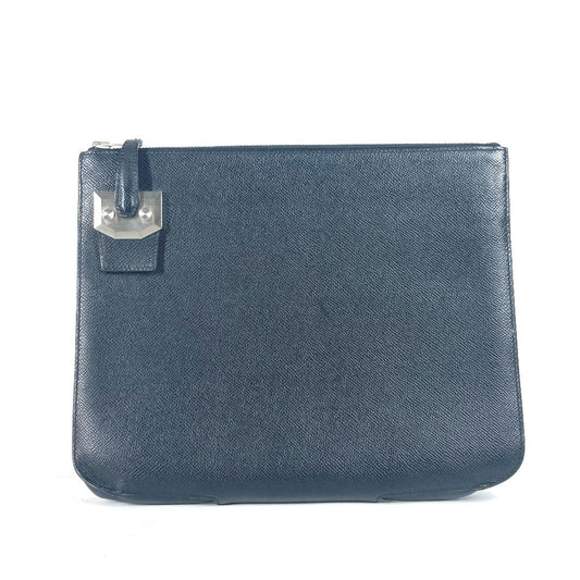 HERMES Logo City Hall Second Bag PM Second Bag Pouch Clutch Bag Epson Unisex Black