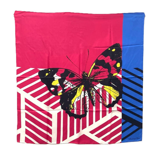 Dior 22ANP090I610 蝶 バタフライ スカーフ シルク レディース ピンク - brandshop-reference