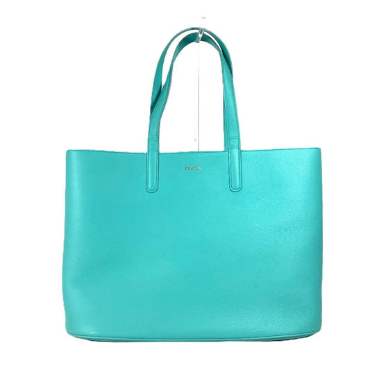 TIFFANY&Co. ロゴ 肩掛け ショルダーバッグ カバン ポーチ付き トートバッグ レザー レディース ティファニーブルー ブルー - brandshop-reference
